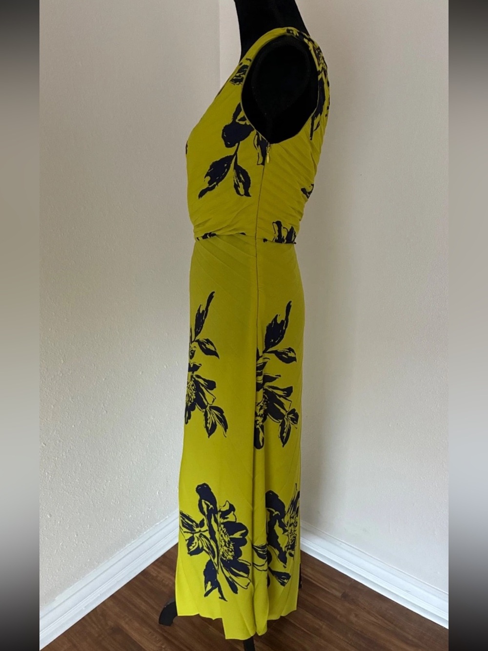 Nicole Miller Womens 6 Flower Pattern Pleated One Shoulder Party Cocktail Dress - Picture 4 of 16
